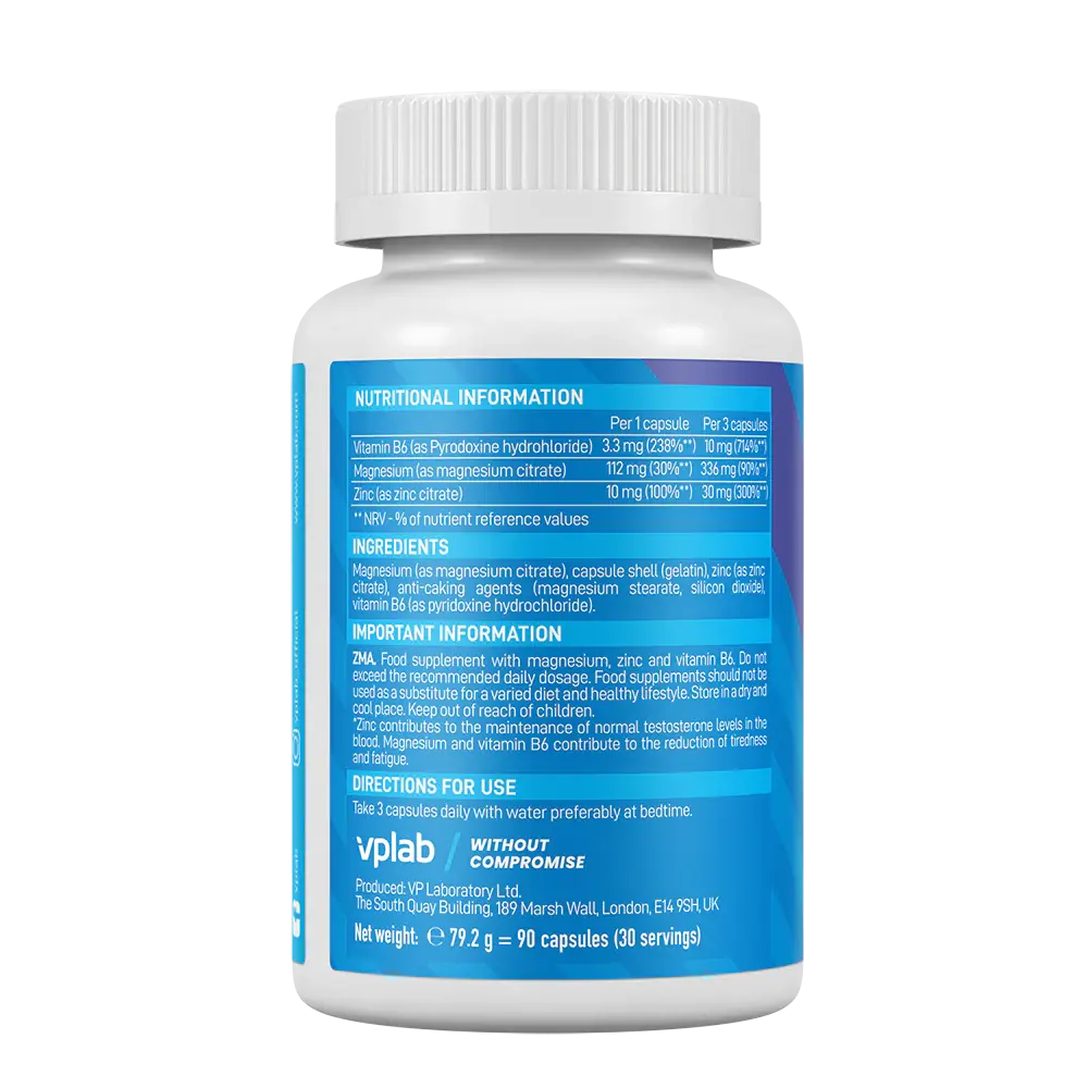 Vplab ZMA 90 capsules Vplab